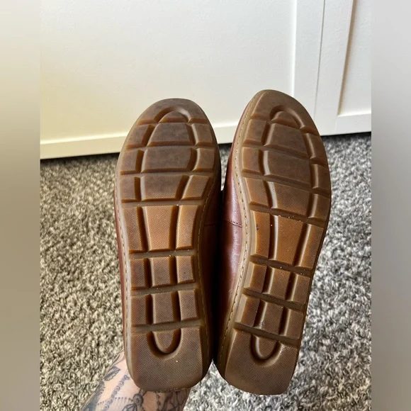 Coach Men’s Brown Dark Saddle Mott Driver Leather Loafers Shoes Size 7.5 - Picture 11 of 16